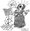 Cartoon: The opera singer (small) by deleuran tagged opera,music,notes,singing,songs,sheet,music,