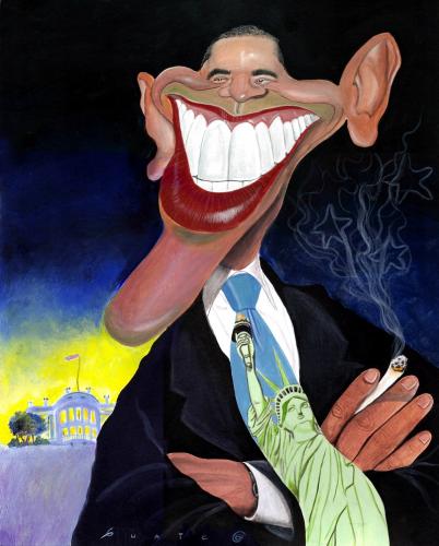 Cartoon: OBAMA (medium) by GUAICO tagged guaico