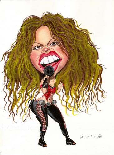 Cartoon: SHAKIRA (medium) by GUAICO tagged guaico