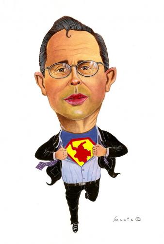 Cartoon: URIBE (medium) by GUAICO tagged guaico