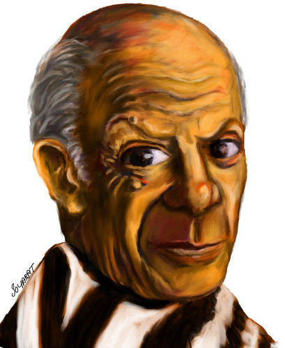 Cartoon: picasso (medium) by faruksoyarat tagged picasso