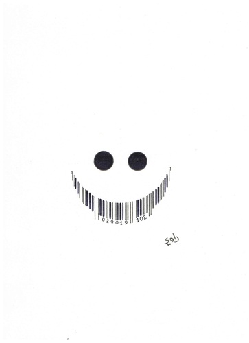Cartoon: Smile (medium) by Raoui tagged smile,sale,price,barcode