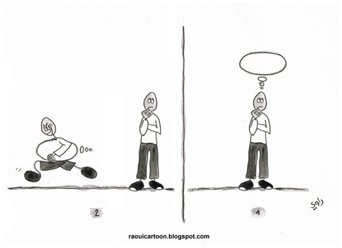 Cartoon: Thief (medium) by Raoui tagged thief,idea,run,intellectual,property