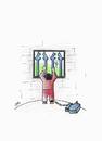 Cartoon: Facebook (small) by Raoui tagged facebook,jail,like,prisoner,addiction,internet