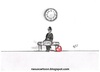 Cartoon: Waiting (small) by Raoui tagged waiting,man,case,love,heart,chain,clock