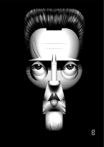 Cartoon: Christopher Walken (medium) by spot_on_george tagged christopher,walken