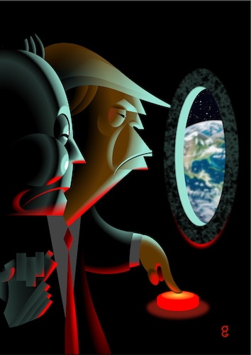 Cartoon: Life on Mars (medium) by spot_on_george tagged donald,trump,elon,musk