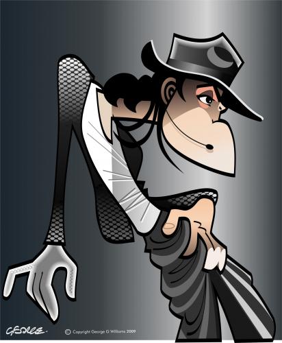 Cartoon: Michael Jackson (medium) by spot_on_george tagged michael,jackson,caricature