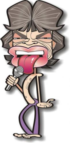 Cartoon: Mick Jagger (medium) by spot_on_george tagged mick,jagger,caricature