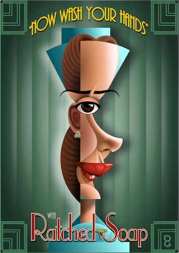 Cartoon: Ratched (medium) by spot_on_george tagged netflix,ratched,caricature