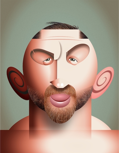 Cartoon: Tom Hardy (medium) by spot_on_george tagged tom,hardy