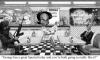 Cartoon: Georges Diner (small) by spot_on_george tagged george bush ehud olmert condoleeza rice caricature satire