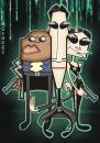 Cartoon: Matrix (small) by spot_on_george tagged matrix,keanu,reeves,lawrence,fishbone,caricature