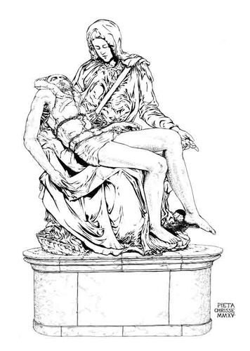 Cartoon: Pieta (medium) by chrisse kunst tagged pieta,michael,angelo,flüchtling,refugees