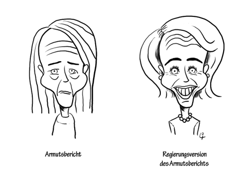 Cartoon: Armutsbericht (medium) by elke lichtmann tagged von,der,leyen,armutsbericht