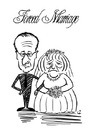 Cartoon: Forced Marriage Franco-Allemande (small) by elke lichtmann tagged merkel,hollande,election,wahl,president,präsident,hochzeit