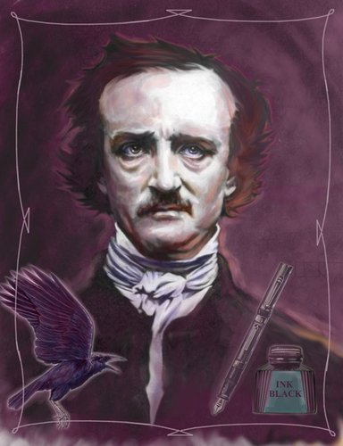 Cartoon: Edgar Allen Poe (medium) by McDermott tagged edgarallenpoe,writer,books,horror,mcdermott,illustration