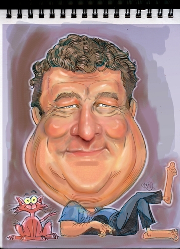 Cartoon: John Goodman Caricature Color Sk (medium) by McDermott tagged benaffleck,newmovie,makeupmatist,johnchambers,argo