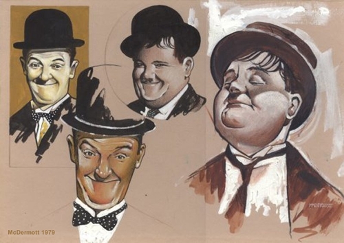 Cartoon: Laurel and Hardy Famous Comedian (medium) by McDermott tagged laurelandhardy,famous,comedian,tv,comedy,mcdermott