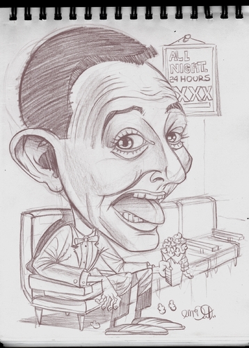 Cartoon: Old Sketch of Pee Wee Herman (medium) by McDermott tagged standup,movies,conedy,tv,new,mcdermott,sketchbook,peeweeherman