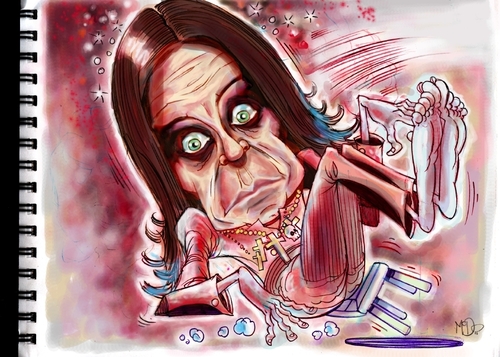 Cartoon: Ozzy Osbourne (medium) by McDermott tagged ozzyosbourne,music,tvshow,concerts