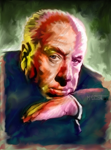 Cartoon: Portrait of Alfred Hitchcock (medium) by McDermott tagged alfredhitchcock,movies,horror,suspence,tv,mcdermott