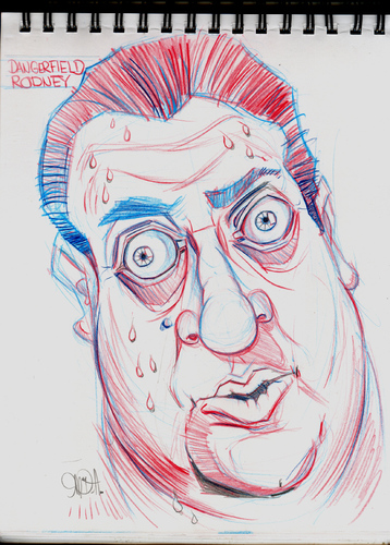 Cartoon: Rodney Dangerfield Caricature (medium) by McDermott tagged rodney,dangerfield,actors,movies,mcdermott,sketch,scribbles