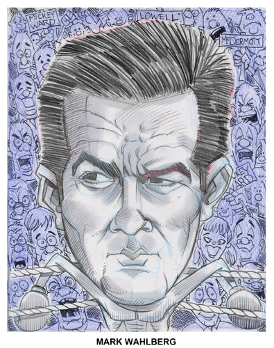 Cartoon: The Fighter Mark Wahlberg (medium) by McDermott tagged iris,mickeyward,markwahlberg,thefighter