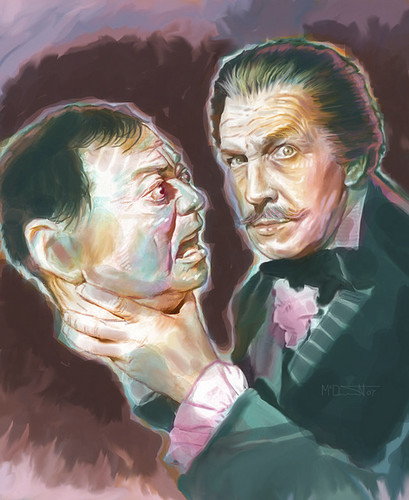 Cartoon: Vincent Price (medium) by McDermott tagged vincertprice,horror,movies