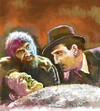 Cartoon: Frankenstein (small) by McDermott tagged frankenstein,themonster,borisfarloff,glennstrange,horror,scary,mcdermott