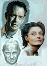 Cartoon: Tom Hanks - Hopkins - Sarandon (small) by McDermott tagged tomhanks,hopkins,sarandon,actors,movies,mcdermott