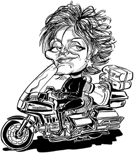 Cartoon: Sharon Osbourne (medium) by simonelli tagged sharon,osbourne,ozzy,uk,the,factor,black,sabbath