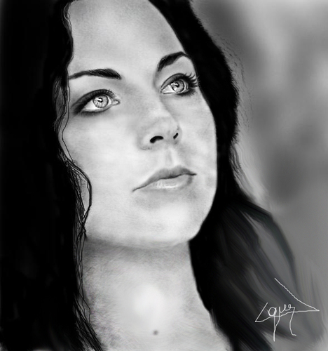 Cartoon: amy lee (medium) by ressamgitarist tagged drawing,portrait,photoshop