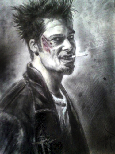 Cartoon: tyler durden (medium) by ressamgitarist tagged drawing,portrait