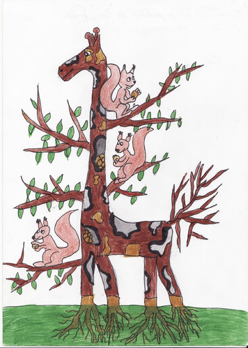 Cartoon: No trees for natural life (medium) by cristian constandache tagged free,academy,graphic,art,paula,salar,romania,student,cartoonist,boy,children,young,people,education,sketch,school,colors,culture,tv,bd,pc,natural,life,love,draw,pencil,pen,imagination,initiate,world,word,creation,tree,animal,teacher,master,woman