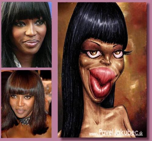 Cartoon: Naomi Campbell (medium) by toon tagged naomi