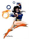 Cartoon: AirMessenger (small) by Jedpas tagged super,hero,sexy,girl