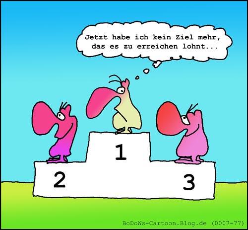 Cartoon: Finaler Sieg (medium) by BoDoW tagged sieger,wettrennen,frust,ziellos,ziel,sieg