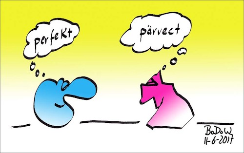 Cartoon: follcommener Cartuhn (medium) by BoDoW tagged perfekt,anders,bunt,inklusiv,inklusion,verschieden,regenbogen,vielfalt,toleranz