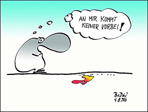 Cartoon: Eingeschränktes Systemdenken (medium) by BoDoW tagged grössenwahn,überheblich,gross,und,klein,kunst,weg,irrtum,schwergewicht,sastemdenken,system,systembruch,selbtüberschätzung,list