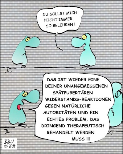 Cartoon: Wort-Gewalt (medium) by BoDoW tagged wortgewaltig,wort,reden,gewalt,dominaz,belehren,an,die,wand,drücken,beziehung,autorität,therapie,druckmittel,sprache,kommunikation,unterdrücken,paar