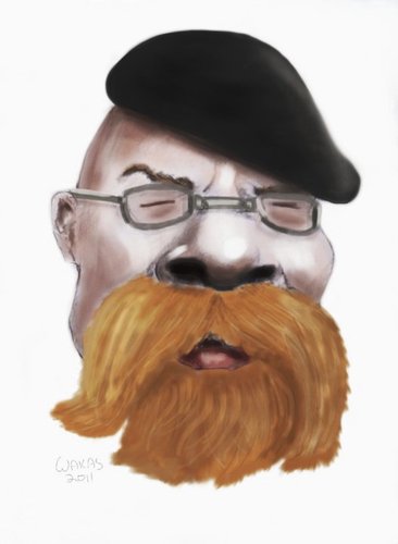 Cartoon: Jamie Hyneman (medium) by wakasmir tagged jamie,hyneman,mythbusters,myth,busters,tv,national,geographic