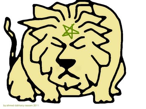Cartoon: le lion marocain (medium) by ahmed_rassam tagged cuntry2011