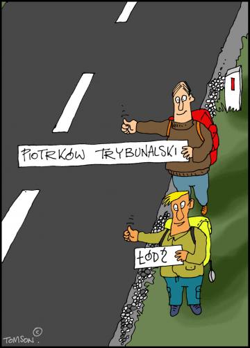 Cartoon: - (medium) by to1mson tagged autostop,trip,podroz