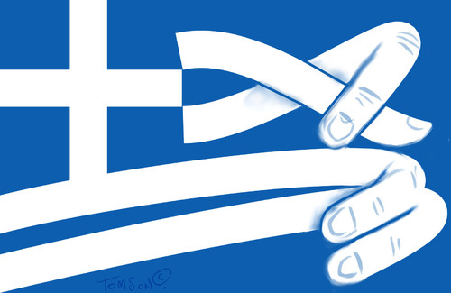 Cartoon: ... (medium) by to1mson tagged greec,griechenland,gracja,debt,dlug