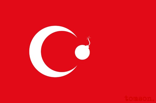 Cartoon: Terror in Turkey (medium) by to1mson tagged terror,bomb,turkey