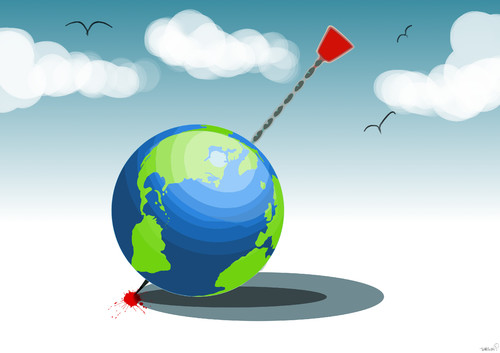 Cartoon: World... (medium) by to1mson tagged world,swiat,welt,blood,blut,krew,terror,przemoc,bak,dzieci,children,kids,ninder
