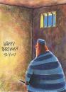 Cartoon: - (small) by to1mson tagged gefängnis,alone,birthday,geburtstag