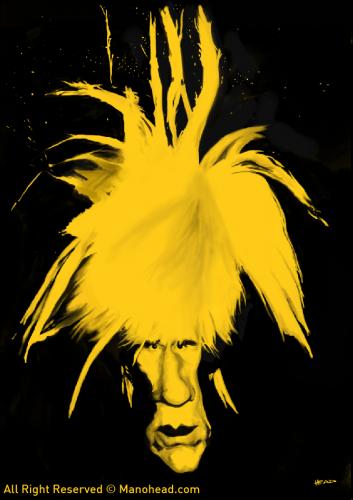 Cartoon: Andy Warhol (medium) by manohead tagged andy,warhol,manohead,caricatura,caricature