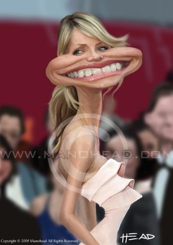 Cartoon: Cameron Diaz (medium) by manohead tagged manohead,caricatura,caricature